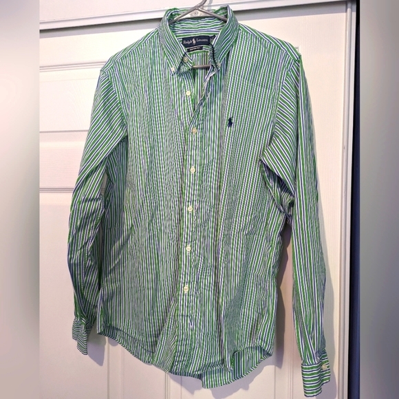 Ralph Lauren Custom Fit Button Up Mens 16 3435